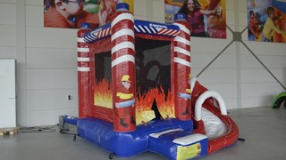 Mini Multifun Feuerwehr Hüpfburg 