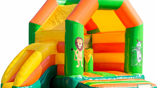 Hüpfburg Midi Dschungel Rutsche frei