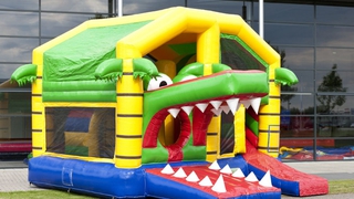 Hüpfburg Multiplay Krokodil mit Dach