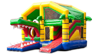 Hüpfburg Multiplay Krokodil mit Dach