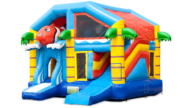 Hüpfburg Multiplay Clownfisch mit Dach