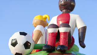 Hüpfburg Disco Fussball