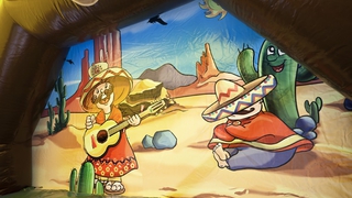 Hüpfburg Shooter Western