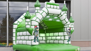  Hüpfburg Standard Ritterburg grün weiß 