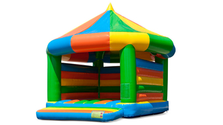 Hüpfburg Super Karussell grün