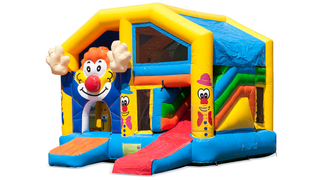 Hüpfburg Multiplay Clown mit Dach