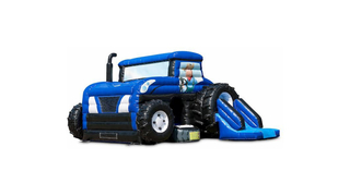 Hüpfburg Multifun Traktor blau