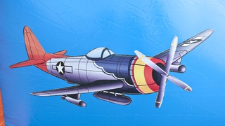  Hüpfburg Shooter Flugzeug klein 