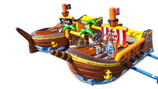 Hüpfburg Shooter Piratenschiff Battle