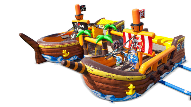 Hüpfburg Shooter Piratenschiff Battle
