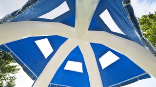  Spider Zelt blau weiss 