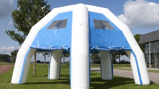  Spider Zelt blau weiss 