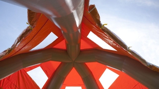 Spider Zelt grau orange 