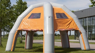 Spider Zelt grau orange 