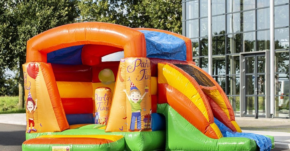 Hüpfburg Mini Mini Party mit Rutsche - Hüpfburg-Shop.de