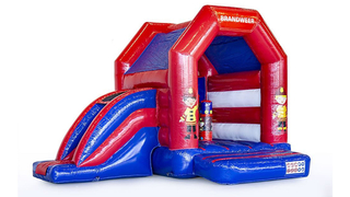 Hüpfburg Midi Feuerwehr mit Rutsche