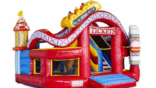 Hüpfburg Funcity Achterbahn 