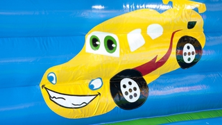 Hüpfburg Super Auto