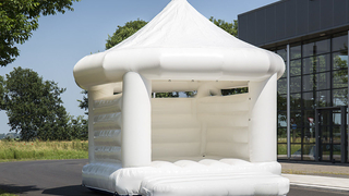Hüpfburg Standard Hochzeit Karussell weiss