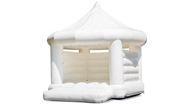 Hüpfburg Standard Hochzeit Karussell weiss