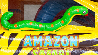 Hüpfburg Multiplay Amazonas Safari mit Dach