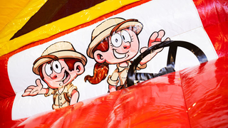 Hüpfburg Multiplay Amazonas Safari mit Dach